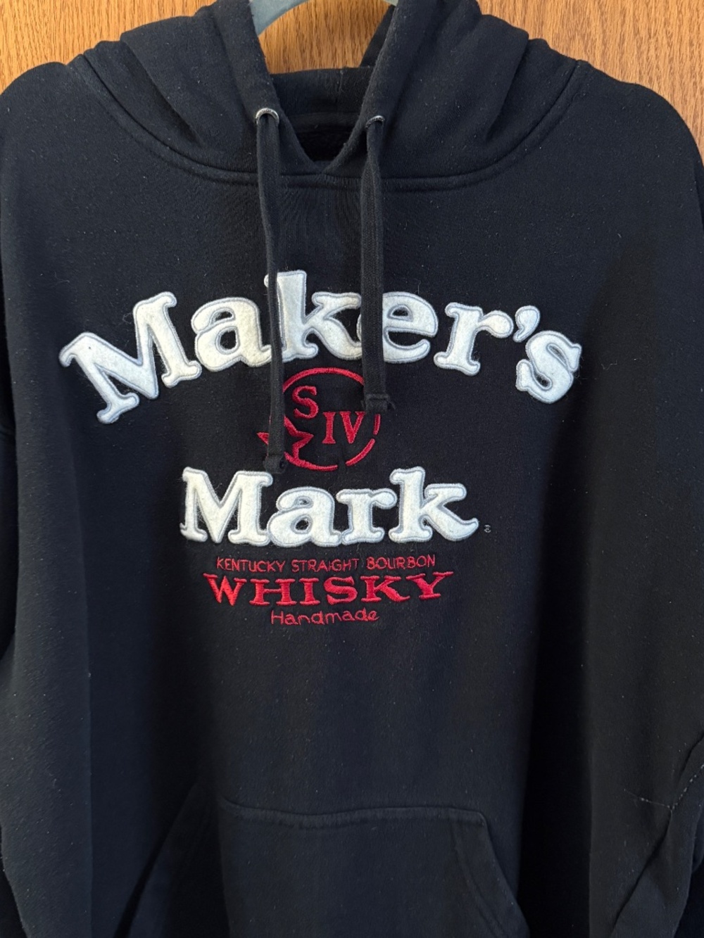 Mens Maker's Mark whisky black hoodie XL